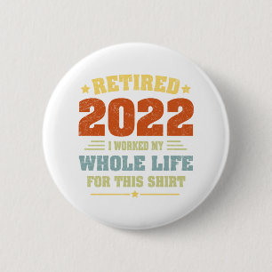 Rentner 2022 Lustige Vintage-Rentner-Humor-Geschen Button