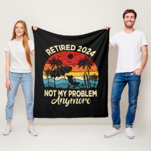 Rentner 2024 Nicht Mein Problem Mehr Lustig Fleecedecke
