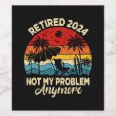 Rentner 2024 Nicht Mein Problem Mehr Lustig Weinetikett (Einzelnes Label)