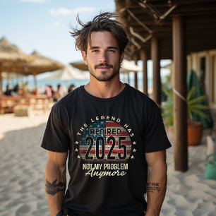 Rentner 2025 Nicht Mein Problem Mehr USA-Flagge Va T-Shirt