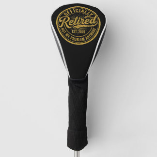 Rentner 2026 Gold abgenutztes Abzeichen Golfer Golf Headcover