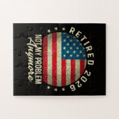 Rentner 2026 nicht mehr mein Problem US-Flagge Puzzle (Horizontal)
