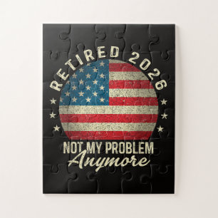 Rentner 2026 nicht mehr mein Problem US-Flagge Puzzle