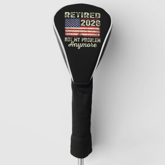 Rentner 2026 Nicht Mein Problem Mehr Golf Headcover (Vorderseite)