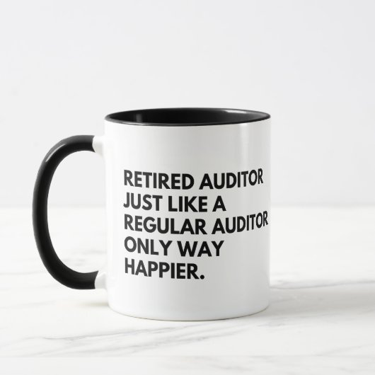 Rentner Auditor Funny Retirement Tasse (Links)