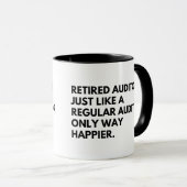 Rentner Auditor Funny Retirement Tasse (VorderseiteRechts)