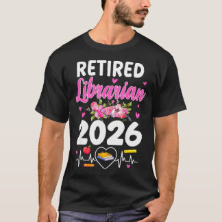 Rentner Bibliothekar seit 2026 Schulbibliothekar T-Shirt