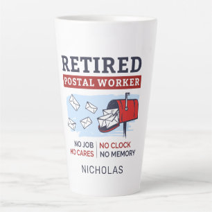 Rentner des Postdienstmitarbeiters Milchtasse