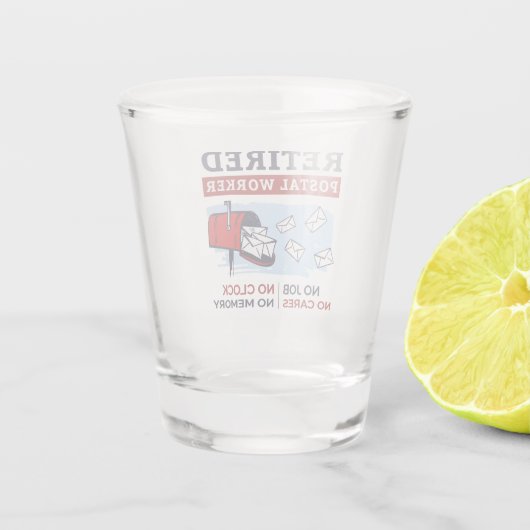 Rentner des Postdienstmitarbeiters Schnapsglas (Rückseite)