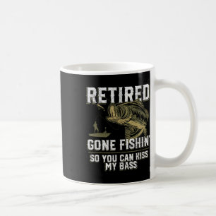 Rentner Gone Fishin' Lustig Byss Angeln Fischer Kaffeetasse