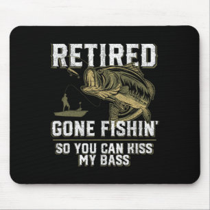 Rentner Gone Fishin' Lustig Byss Angeln Fischer Mousepad
