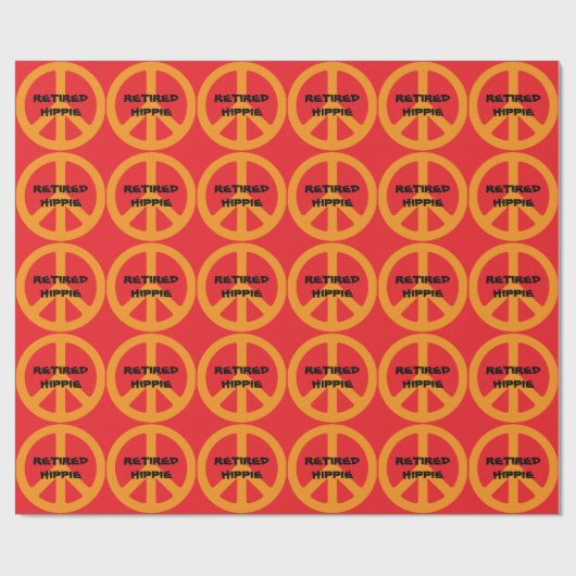 Rentner Hippie Geschenkpapier (Flach)