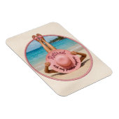 Rentner Hut Tropischer Strand Magnet (Rechte Seite)