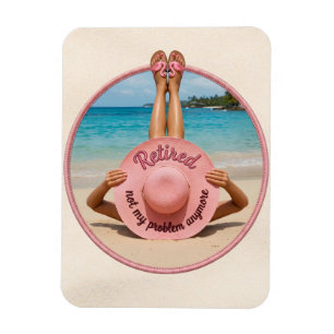 Rentner Hut Tropischer Strand Magnet