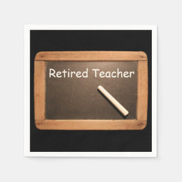 Rentner Lehrer Rentenersatzpapier Napkin Serviette