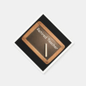 Rentner Lehrer Rentenersatzpapier Napkin Serviette (Ecke)