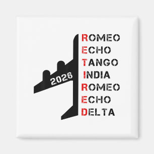 Rentner-Los 2026 Buchstabieralphabet Ruhestand Ges Magnet