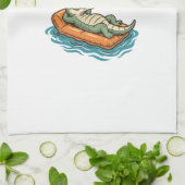 Rentner Nicht Mein Problem Alligator Urlaub Shirt_ Geschirrtuch (Gefaltet)