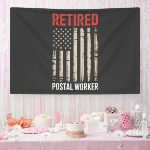 Rentner Postbeamter Ruhestand Banner
