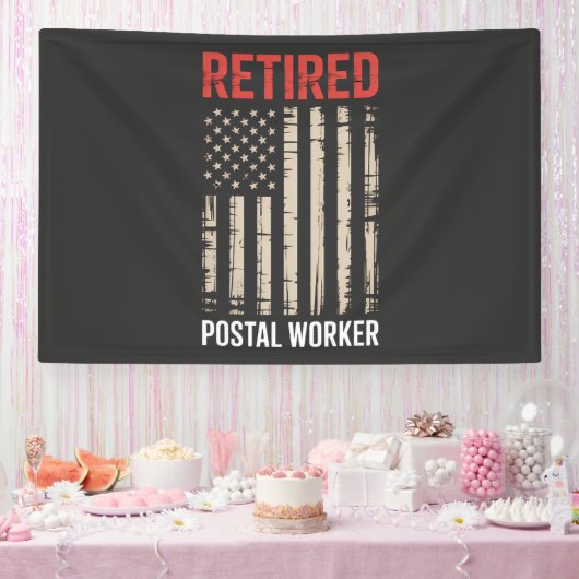 Rentner Postbeamter Ruhestand Banner (Party)