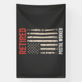 Rentner Postbeamter Ruhestand Banner (Vertikal)
