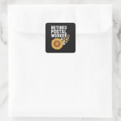Rentner Postbediensteter Quadratischer Aufkleber (Tasche)