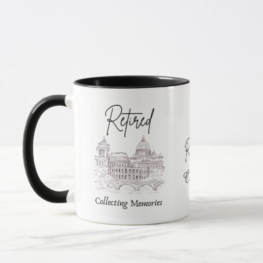 Rentner-Reisender-Geschenktasse Tasse (Links)