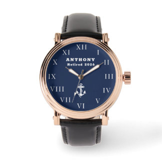 Rentner Ruhestand Nautischer Anker Vintage Marine Armbanduhr