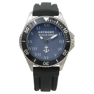 Rentner Ruhestand Nautischer Anker Vintage Marine Armbanduhr