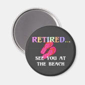 Rentner...Sehen Sie sich am Strand Magnet (Vorderseite/Rückseite)