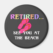 Rentner...Sehen Sie sich am Strand Magnet (Vorne)