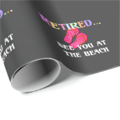 Rentner...Sehen wir uns am Strand Geschenkpapier (Rolleneckpunkt)