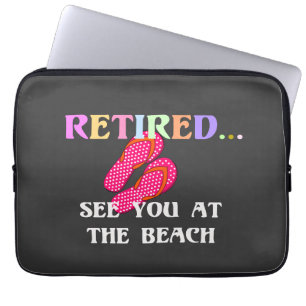 Rentner...Sehen wir uns am Strand Laptopschutzhülle