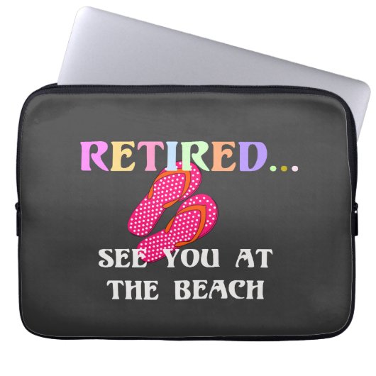 Rentner...Sehen wir uns am Strand Laptopschutzhülle (Vorderseite)