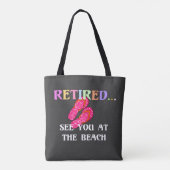 Rentner...Sehen wir uns am Strand, Tasche (Rückseite)