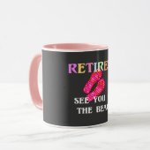 Rentner...Sehen wir uns am Strand Tasse (Vorderseite Links)