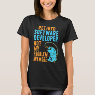 Rentner Softwareentwickler Angeln  Ruhestand T-Shirt