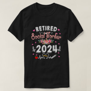 Rentner Sozialarbeiter Klasse 2024 Lehrer Ruhestan T-Shirt