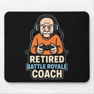 Rentner Ttle Royale Trainer Lustiger Gamer Älterer Mousepad