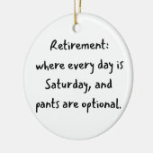 Rentner Weihnachten Keramik Ornament (Links)
