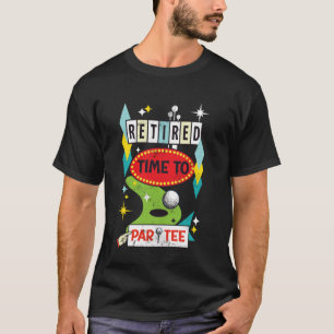 Rentner Zeit zum Feiern Retro-Mitte des Jahrhunder T-Shirt