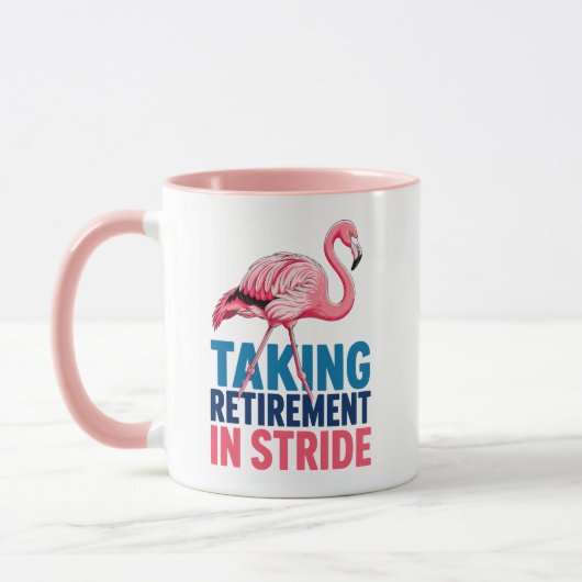 Rentnerdasein mit Gelassenheit Flamingo Beach Them Tasse (Links)