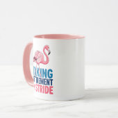 Rentnerdasein mit Gelassenheit Flamingo Beach Them Tasse (Vorderseite Links)