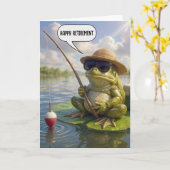 Rentnerfrosch Fischen auf Seerosenblatt Karte (Gelbe Blume)