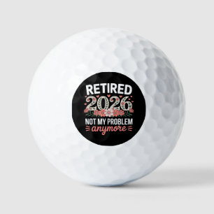 Rentnerin 2026 Nicht Mein Problem Mehr Floral Dame Golfball