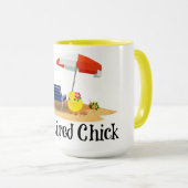 Rentnerin am Strand Tasse (VorderseiteRechts)