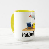 Rentnerin am Strand Tasse (Vorderseite Links)