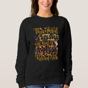 Rentnerin Groovy Krankenschwester Dankbar Gesegnet Sweatshirt