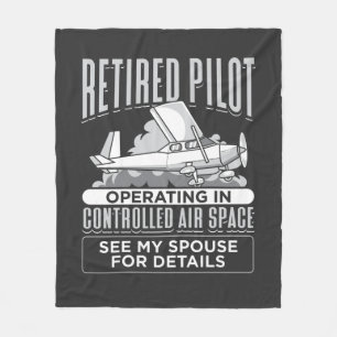 Rentnerpilot, der im kontrollierten Luftraum flieg Fleecedecke