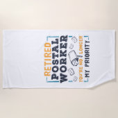 Rentnerurlaub für Postangestellte nicht meine Prio Strandtuch (Vorderseite)